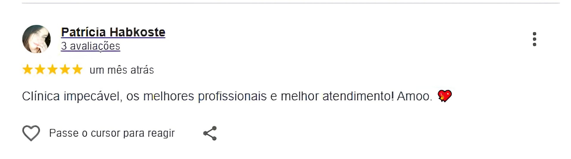 Avaliação real de paciente no Google — Lavenus Estética 1
